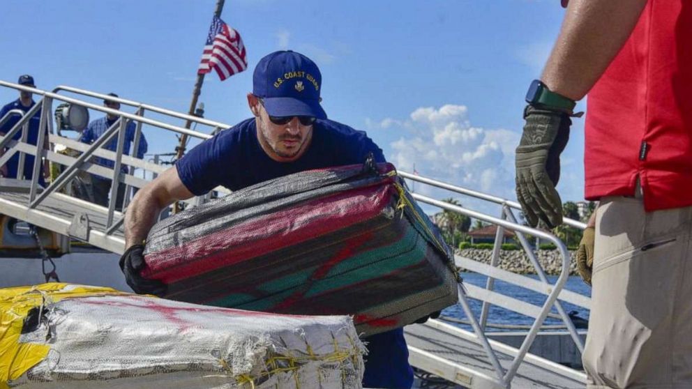 PHOTO: Coast Guard offloads more than $475 million in illegal narcotics in Miami.