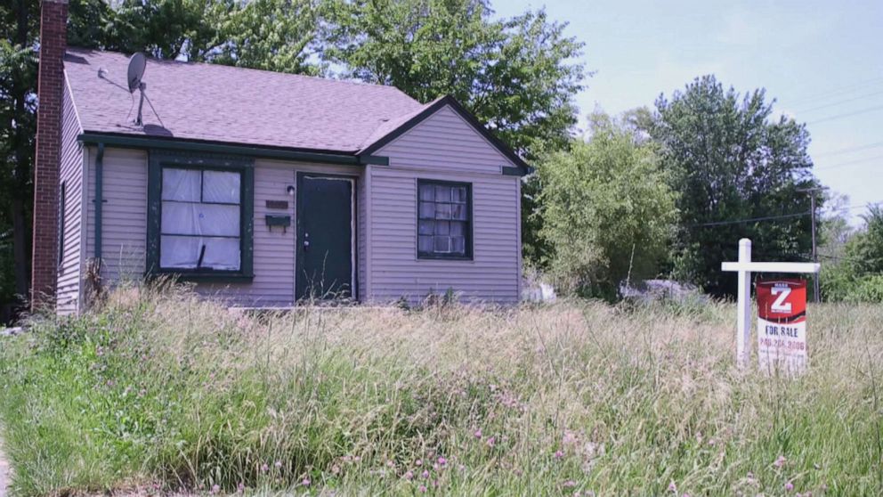 FOTO: Bekas rumah keluarga Bonnett di Detroit Timur Laut.