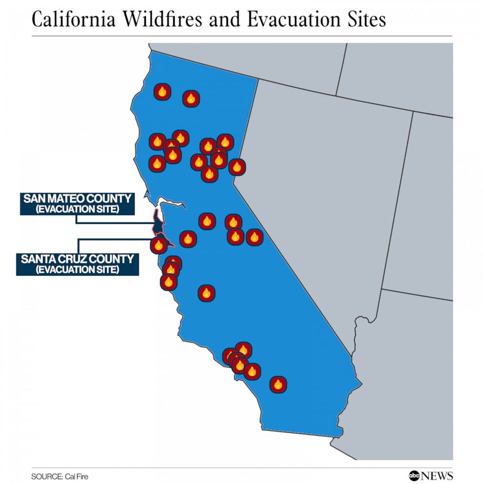 More than 1 million acres burned as California firefighters brace for new  lightning storm - ABC News