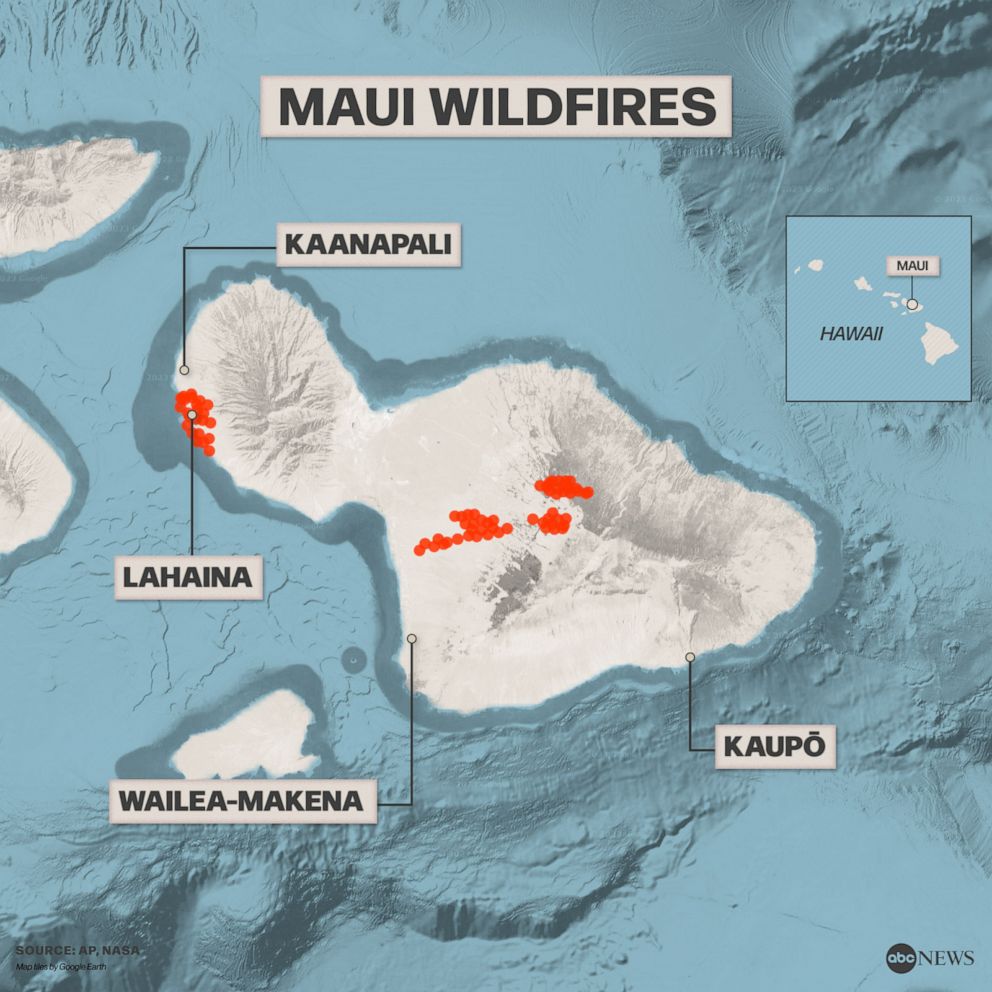 Laurence Cunningham: Maui Wildfire Map