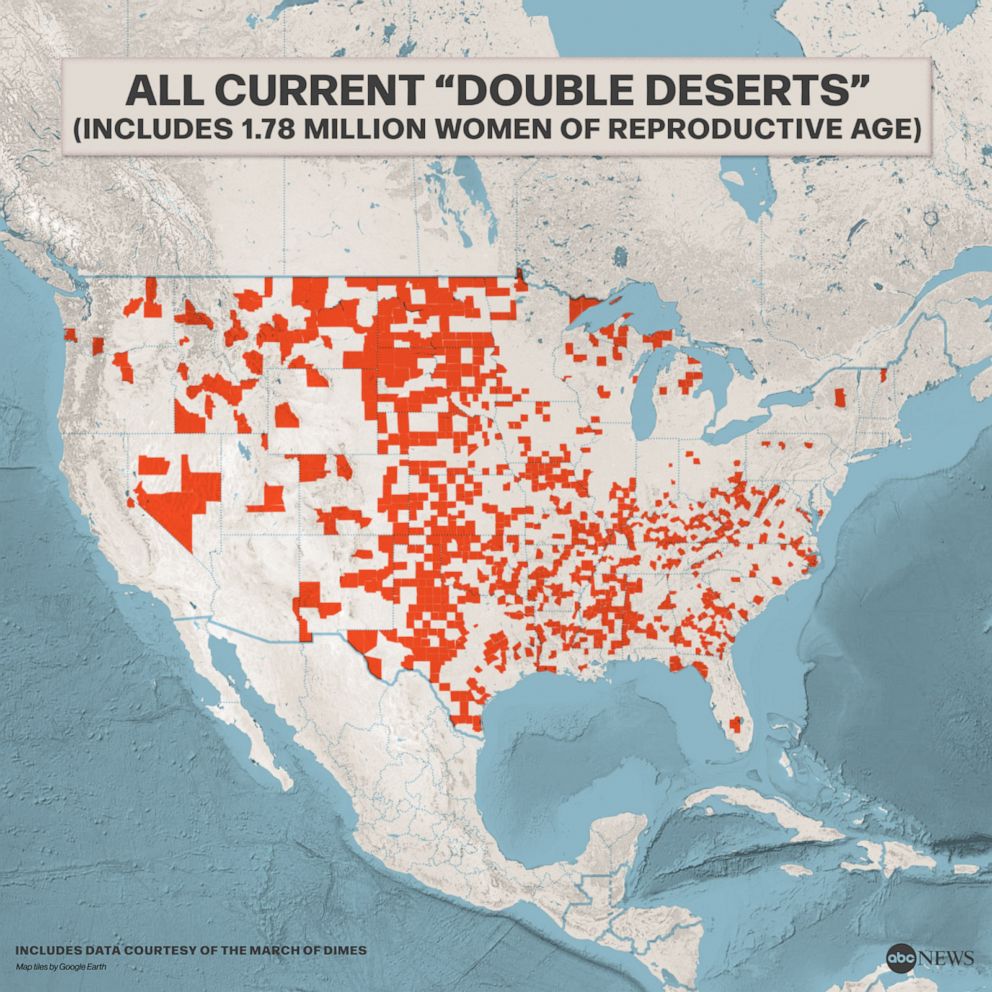 Maternal Care Deserts Overlap With Lack Of Abortion Access, Analysis ...