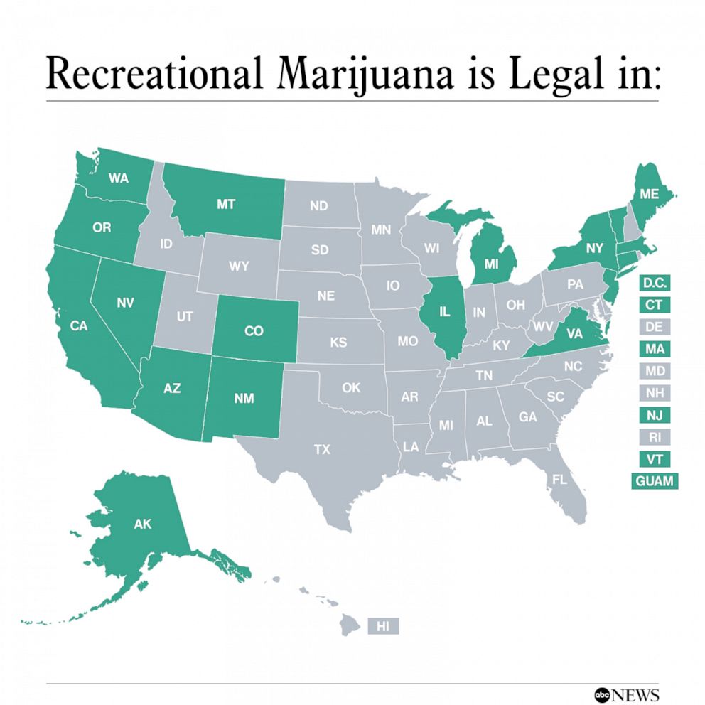 PHOTO: Recreational Marijuana is Legal in:
