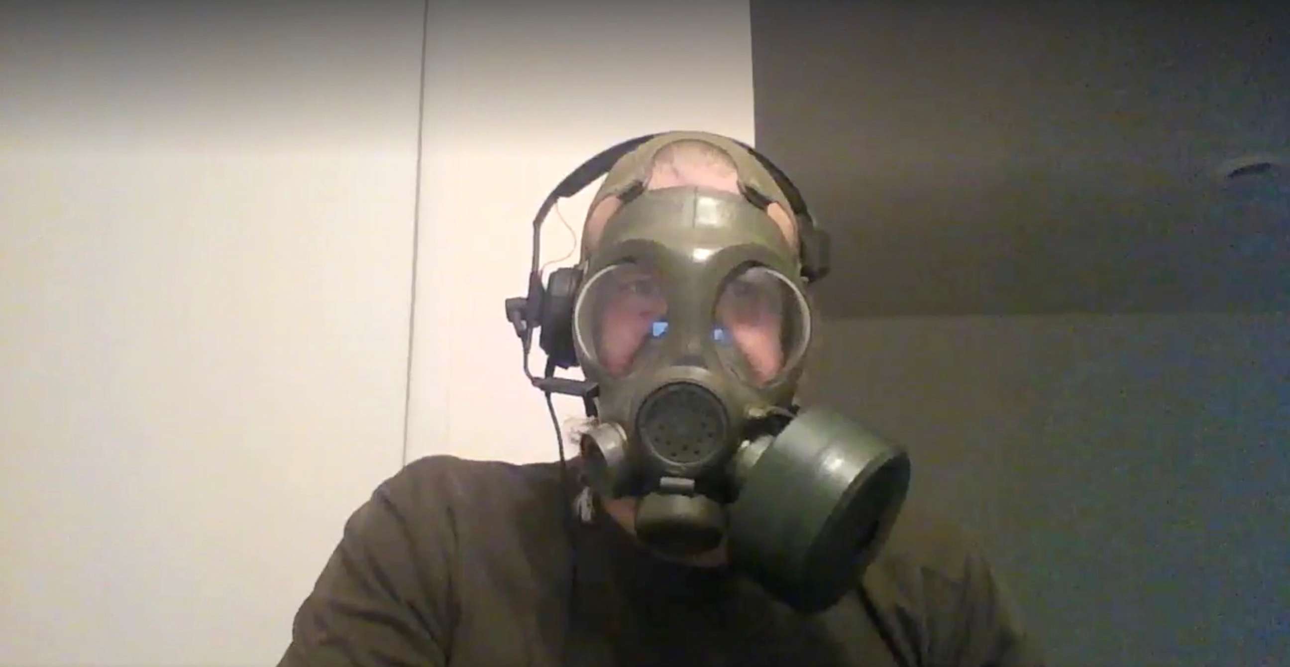 PHOTO: Patrik Matthews seen in a gas mask in an undated photo provided to ABC News by the FBI.