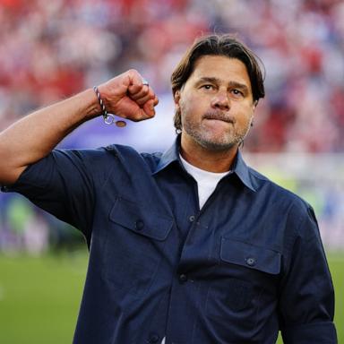 PHOTO: U.S. coach Mauricio Pochettino acknowledges the fans after defeating Bosnia and Herzegovina in their FIFA World Cup 2026 Round of 32 match, July 1, 2026 in Santa Clara, Calif.