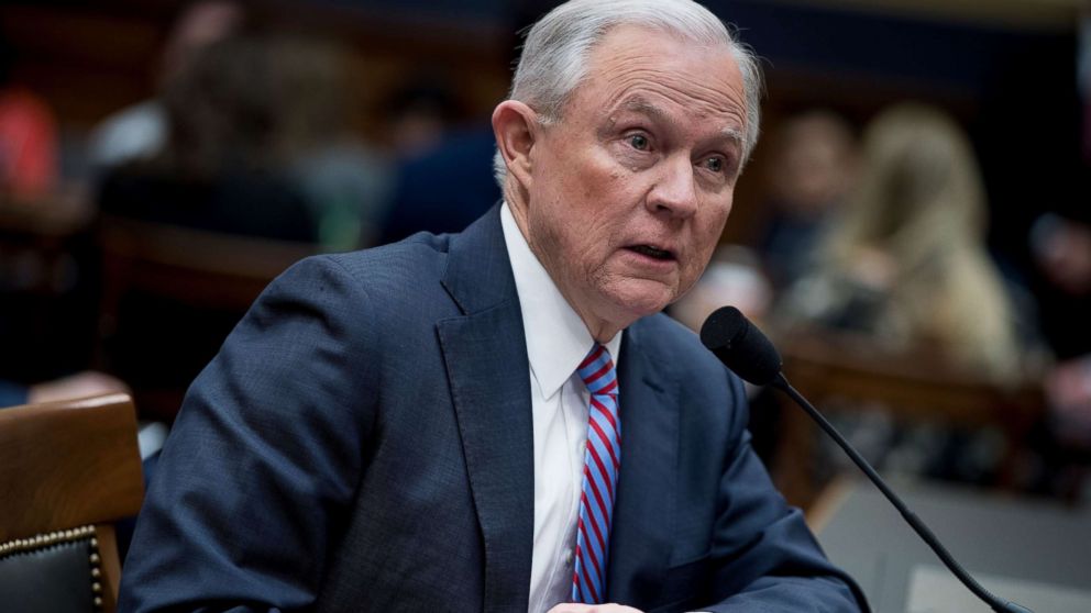 PHOTO: US Attorney General Jeff Sessions testifies before a House Judiciary Committee hearing on November 14, 2017, in Washington, DC.