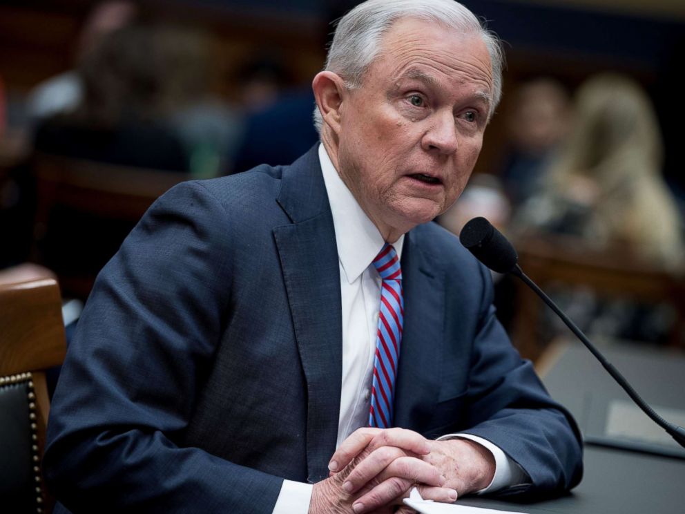 PHOTO: US Attorney General Jeff Sessions testifies before a House Judiciary Committee hearing on November 14, 2017, in Washington, DC.