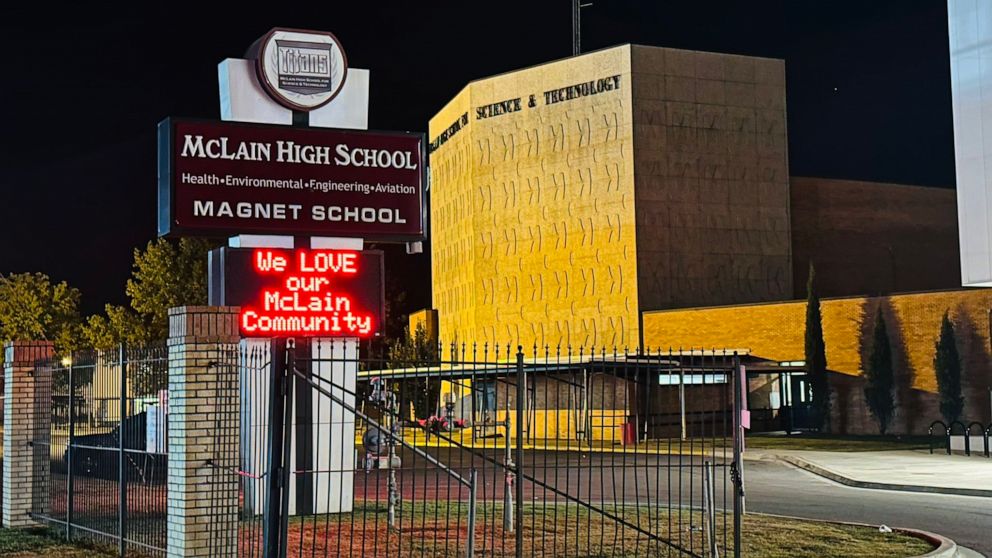 PHOTO: A shooting at a high school homecoming football game in Tulsa, Oklahoma, has left one teenager dead and another one in critical condition with the suspect still at large on Friday, Sept. 30, 2022.