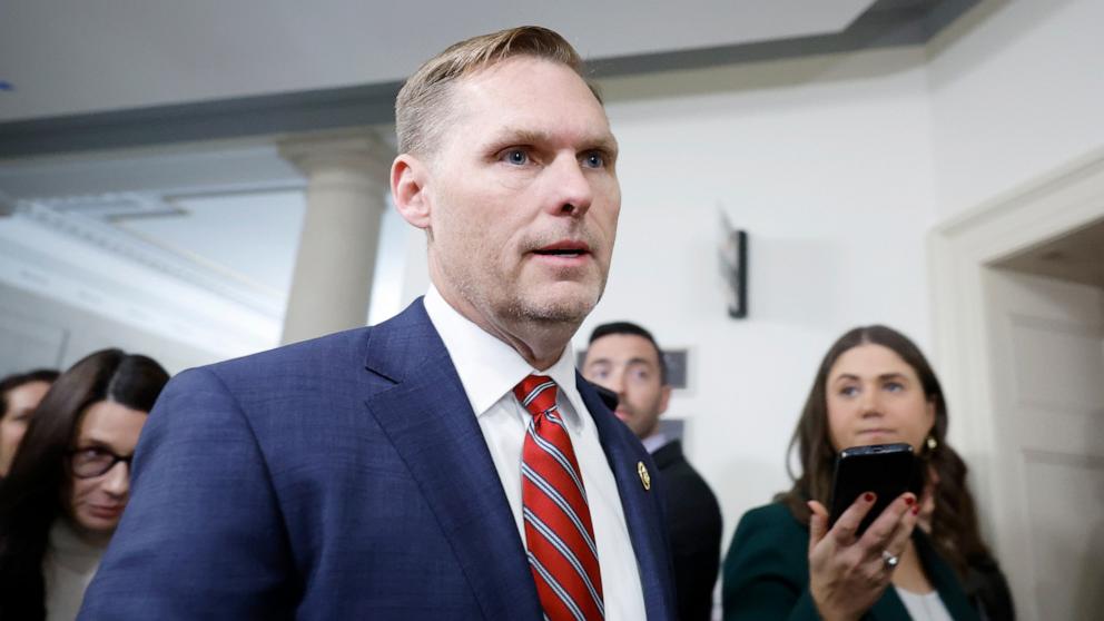 PHOTO: House Ethics Committee Chairman Rep. Michael Guest arrives to a House Ethics committee closed door meeting in the Longworth House Office Building, Nov. 20, 2024, in Washington.