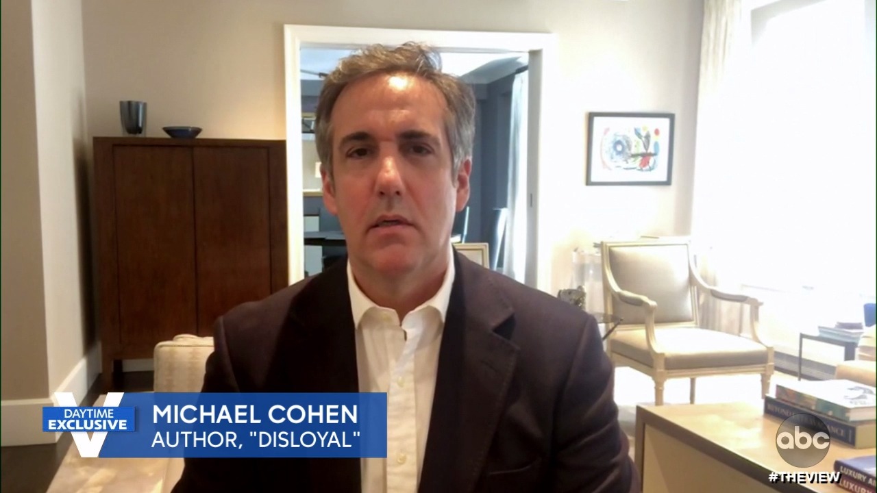 PHOTO: President Donald Trump's former attorney Michael Cohen discusses his new book "Disloyal" during his appearance on "The View" Monday, Sep. 14, 2020.