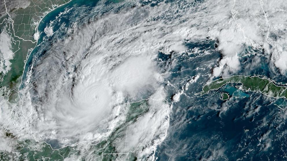 PHOTO: Hurricane Milton strengthened to a Category 4 storm Monday morning as it takes aim at Florida's west coast, Oct. 7, 2024.