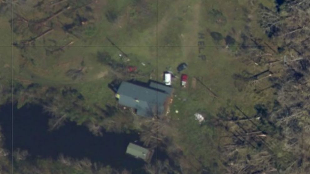 PHOTO: Amber Gee of Callaway, Florida, found her grandmother and other relatives in the aftermath of Hurricane Michael by using the NOAA interactive satellite map. 