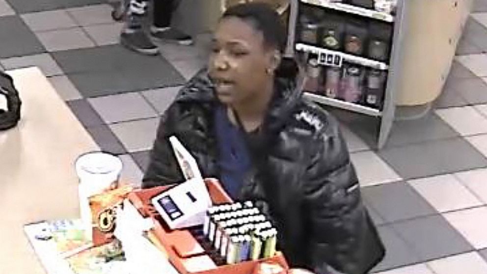 Photo: Cayson Thomas disappearance suspect Nala Jackson at a gas station in Huber Heights, Ohio.