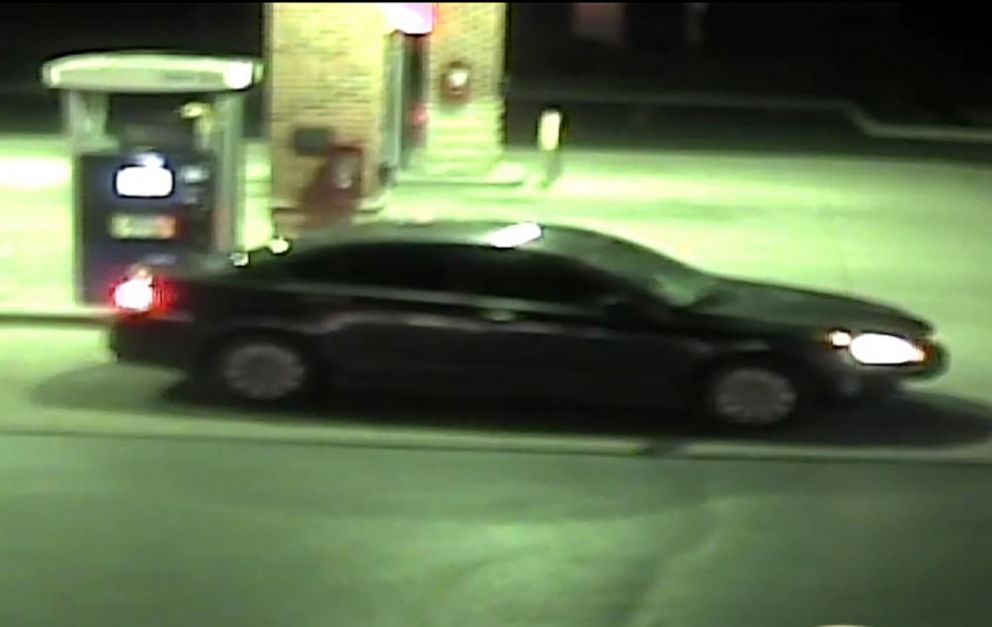 PHOTO: The stolen car of missing child Kason Thomass' mother captured on video at a gas station in Huber Heights, Ohio.