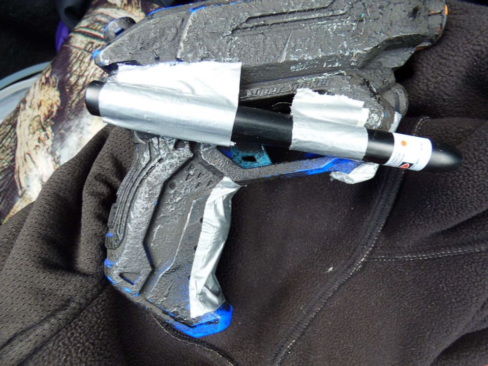 PHOTO: Among the evidence that Dublin, California, police found in Matthew Muller's Lake Tahoe cabin was this toy gun with a laser pointer taped on. 