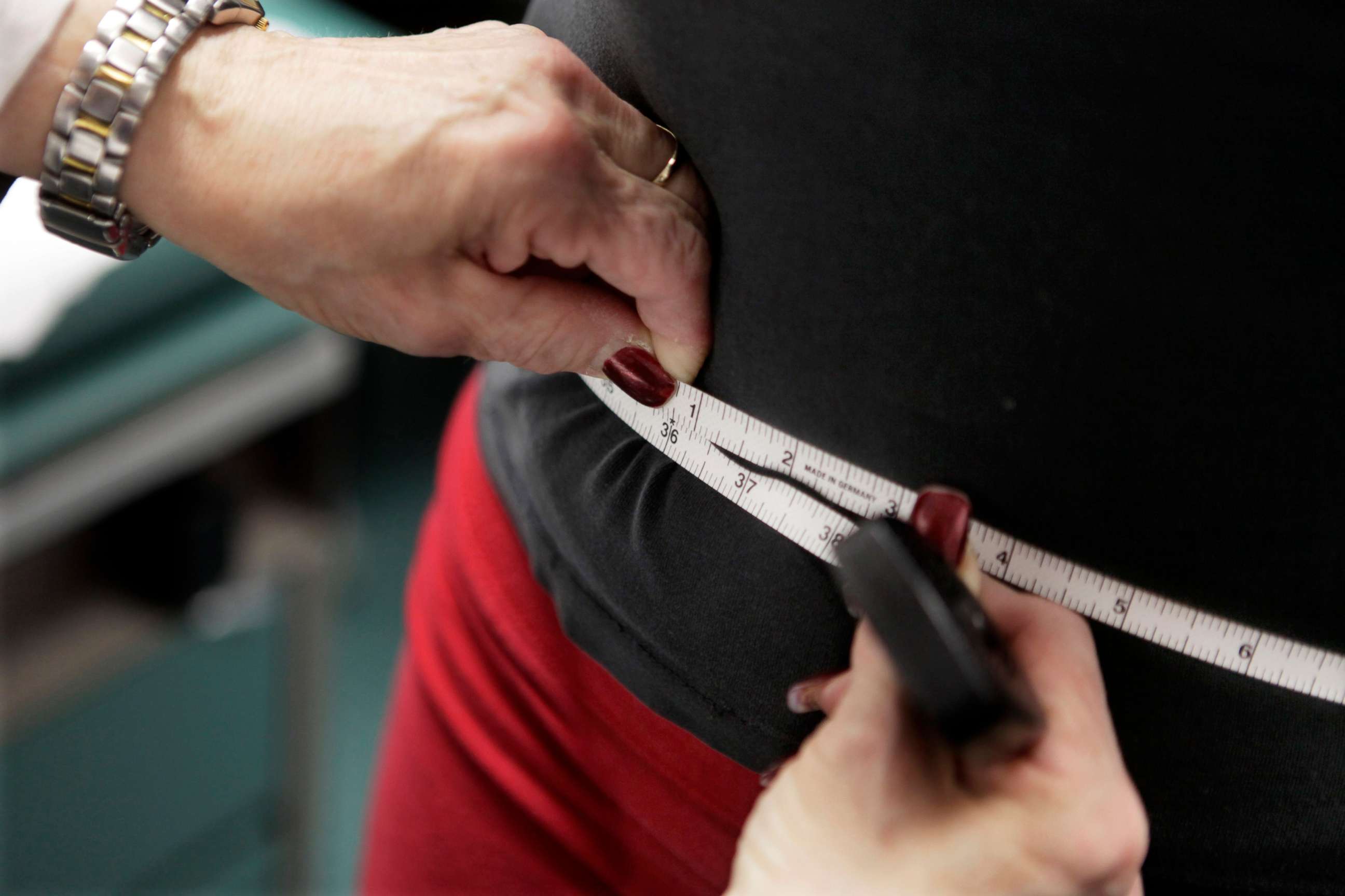 PHOTO: In this Jan. 20, 2010 file photo, a subject's waist is measured during an obesity prevention study in Chicago. According to a Centers for Disease Control and Prevention study released on Thursday, Feb. 27, 2020.