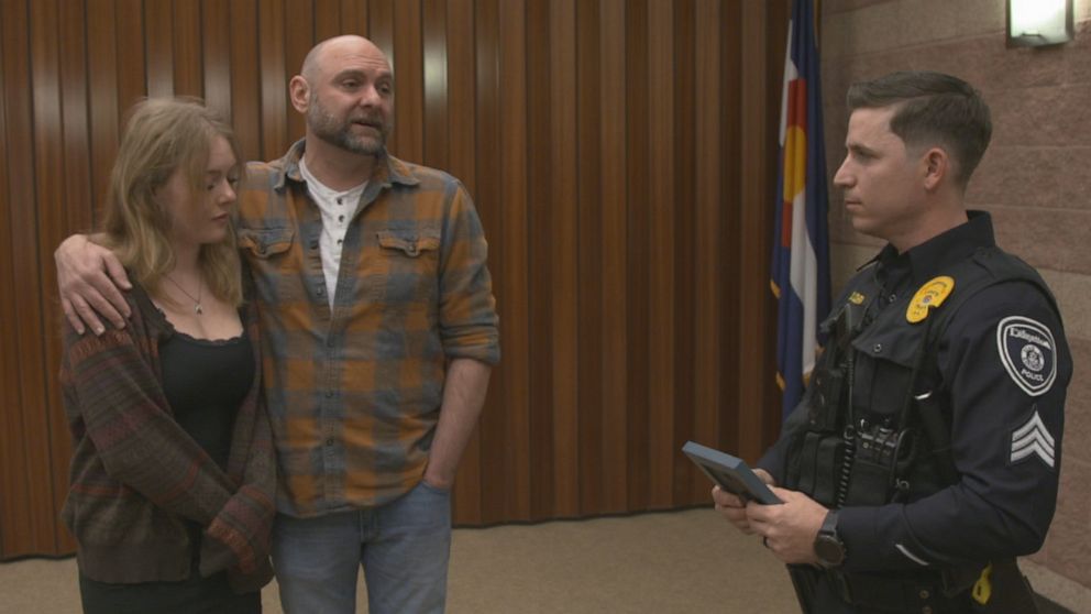 PHOTO: Ryan and Sofia Christoff reunited with Sgt. David Cohen.