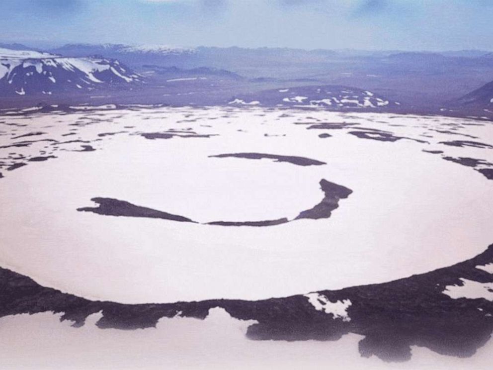 PHOTO: A plaque commemorates the Okjokull Glacier, the first to lose its glacier status, which will be unveiled at a memorial service in Iceland on Aug. 18.