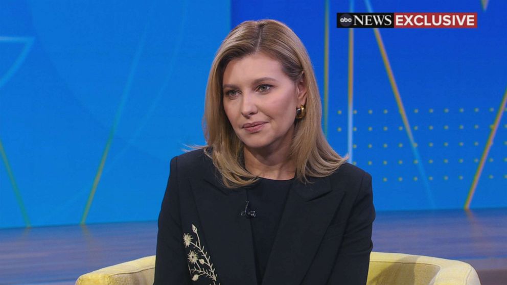 PHOTO: First Lady of Ukraine Olena Zelenska spoke to ABC News' Amy Robach.
