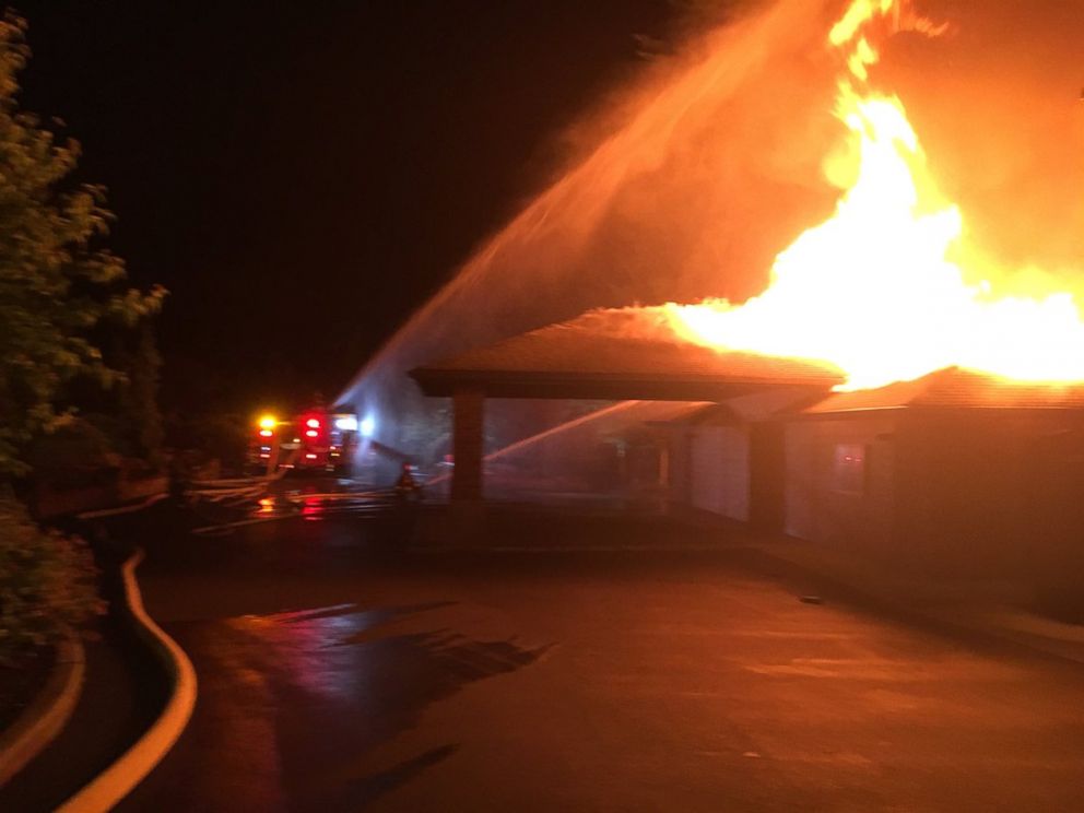 PHOTO: An arson completely destroyed the Kingdom Hall of Jehovah's Witnesses in Olympia, Washington, July 3, 2018.