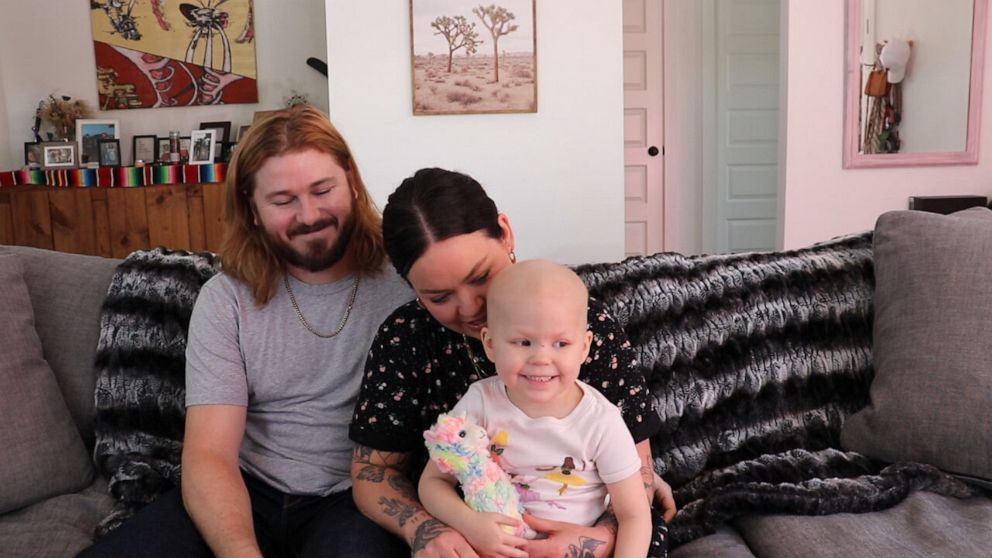 PHOTO: Three-year-old Payson Altice pictured with her parents.