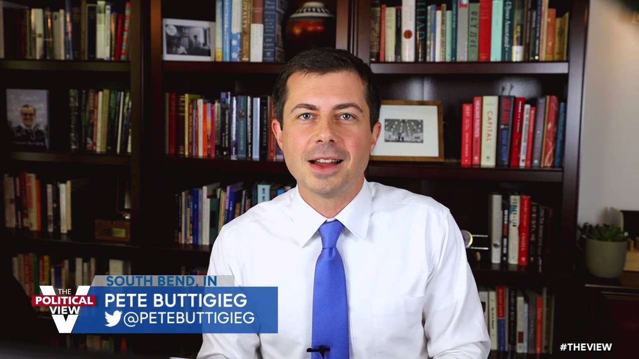 PHOTO: Pete Buttigieg discusses the latest headlines during his appearance on "The View" Tuesday, Sept. 15, 2020.
