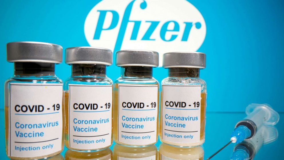 PHOTO: Potential COVID-19 vaccine vials from Pfizer, Oct. 31, 2020. 