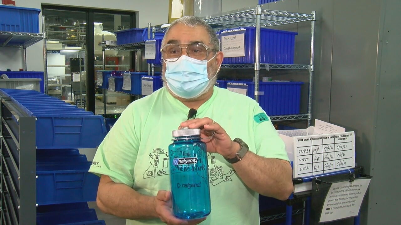 PHOTO: Philip Castro has worked at Nalgene for 10 years in Rochester, New York.