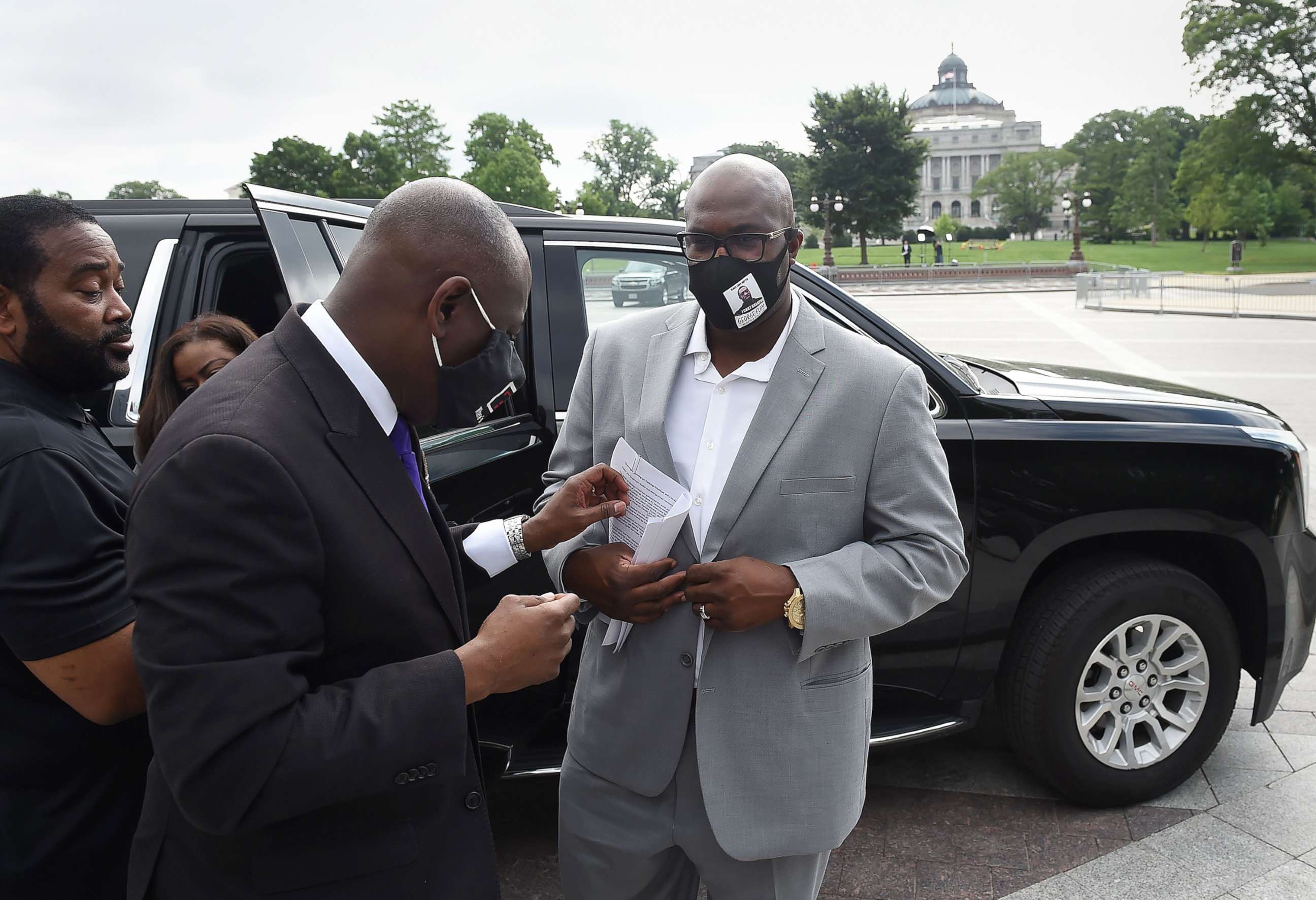 PHOTO: Philonise Floyd, the brother of George Floyd, who was killed by Minneapolis police officers, arrives at the U.S. Capitol to testify at "Oversight Hearing on Policing Practices and Law Enforcement Accountability" in Washington, D.C., June 10, 2020.