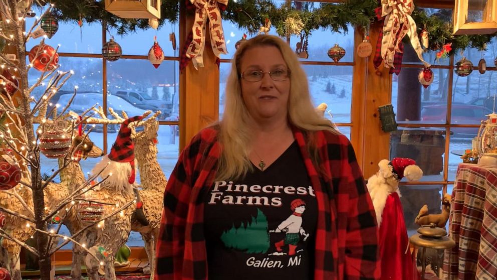 PHOTO: Kris Goodenough at Pinecrest Christmas Tree Farm in Galien, Michigan.