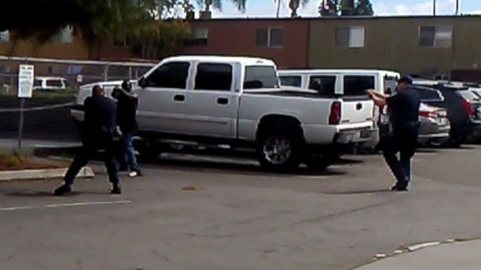 PHOTO: Police released this screen grab of a video they are investigating in the September 27, 2016 police shooting of a black man in El Cajon, California.
