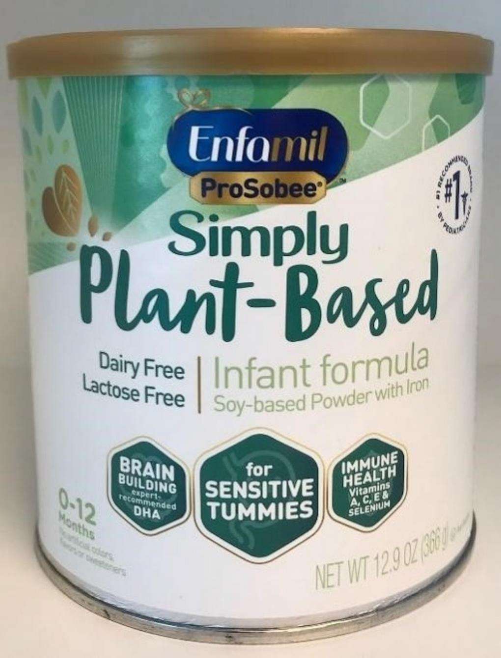 PHOTO: Reckitt, a British consumer goods company, said it would recall two batches of plant-based infant formula they produce on Monday, Feb. 20, 2023, due to "a possibility of cross-contamination with Cronobacter sakazakii."