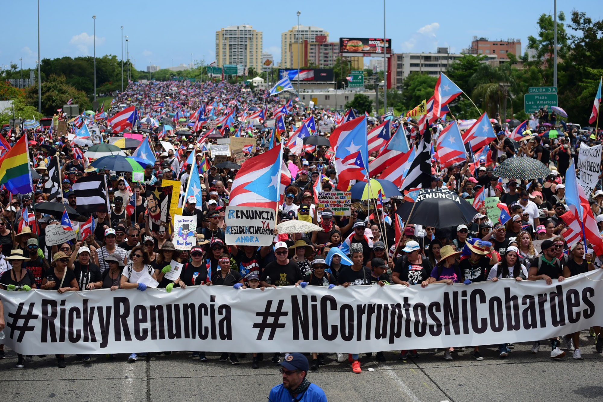 PHOTO: Thousands of Puerto Ricans gather for what many are expecting to be one of the biggest protests ever seen in the U.S. territory, San Juan, Puerto Rico, July 22, 2019.