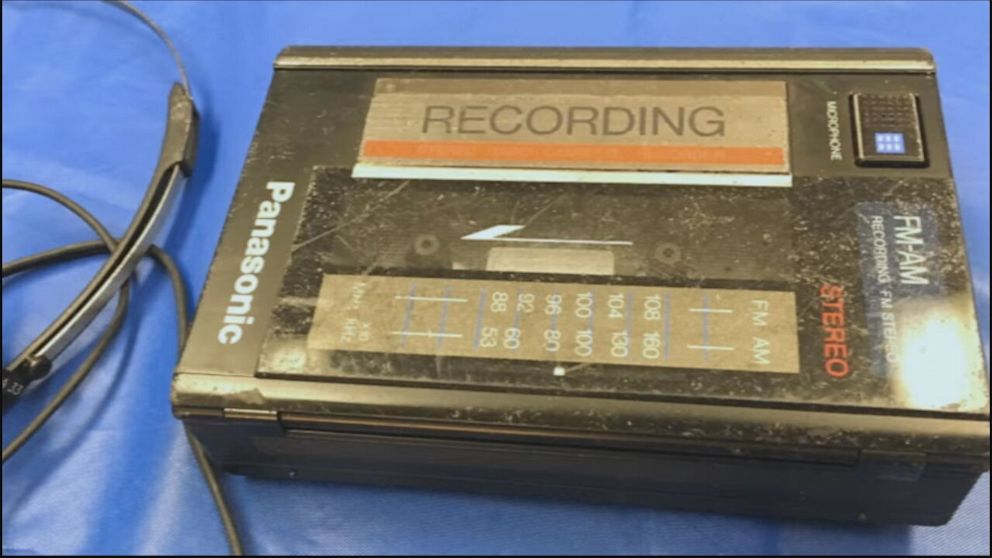 PHOTO: A cassette player found at Danny Rolling's campsite in Gainesville, Florida. Rolling, who confessed to killing five college students in the city, sang on the tape, "Mystery rider, what’s your name? You’re a killer, a drifter, gone insane."
