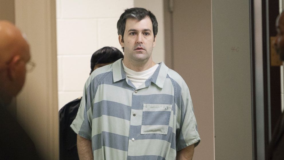 Former police officer Michael Slager walks to the defense table bond hearing, in Charleston, S.C. on Sept. 10, 2015.