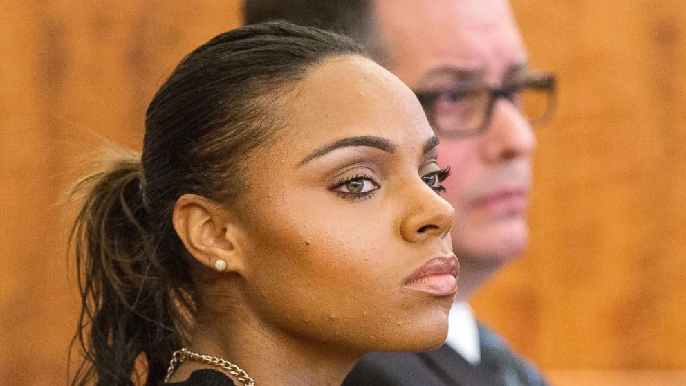 PHOTO: Shayanna Jenkins, the fiancee of former New England Patriots Aaron Hernandez, listens during his murder trial at the Bristol County Superior Court in Fall River, Mass., Feb. 25, 2015.