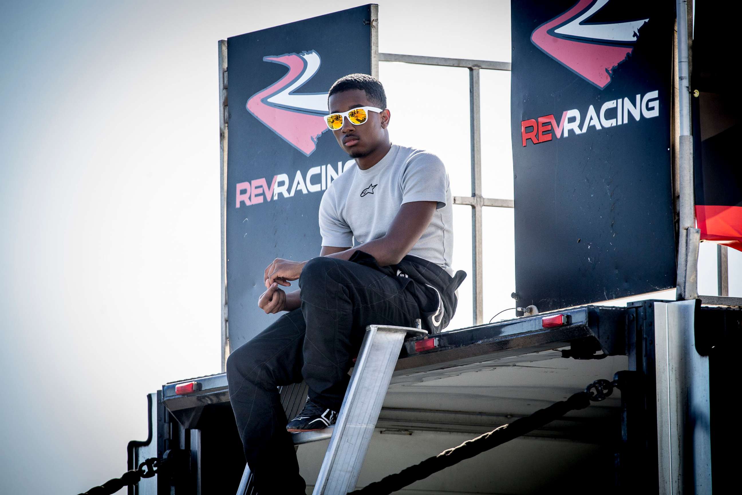 PHOTO: Rajah Caruth,  NASCAR Drive for Diversity Combine at New Smyrna Speedway, Oct. 23, 2019, in New Smyrna Beach, Fla.