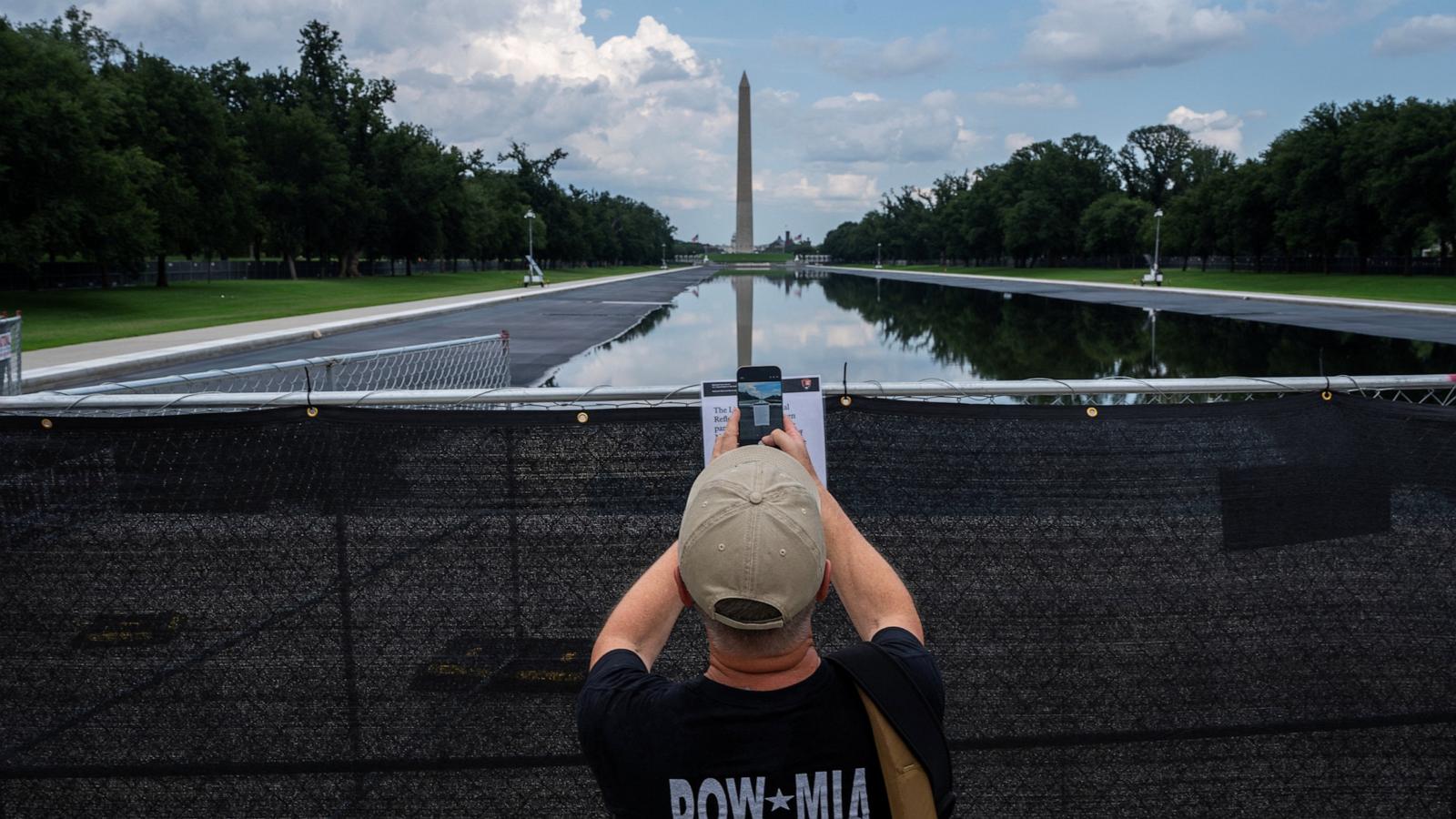 Trump acknowledges 'no video or proof' of alleged vandalism to Reflecting Pool