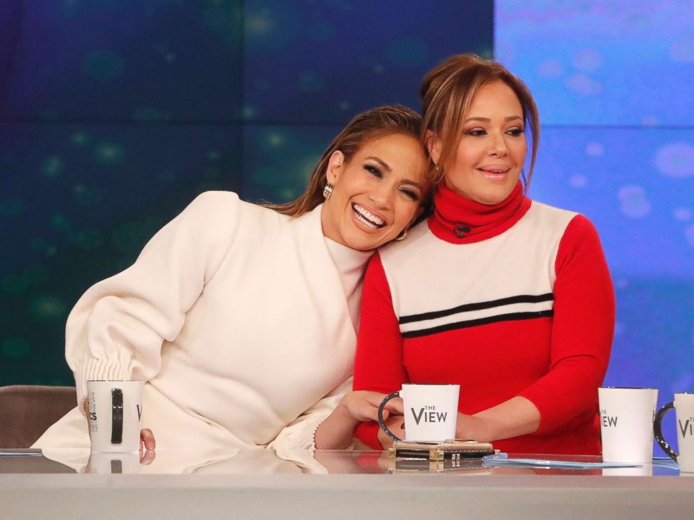 PHOTO: Jennifer Lopez and her longtime friend Leah Remini joined "The View" to discuss their new movie "Second Act."