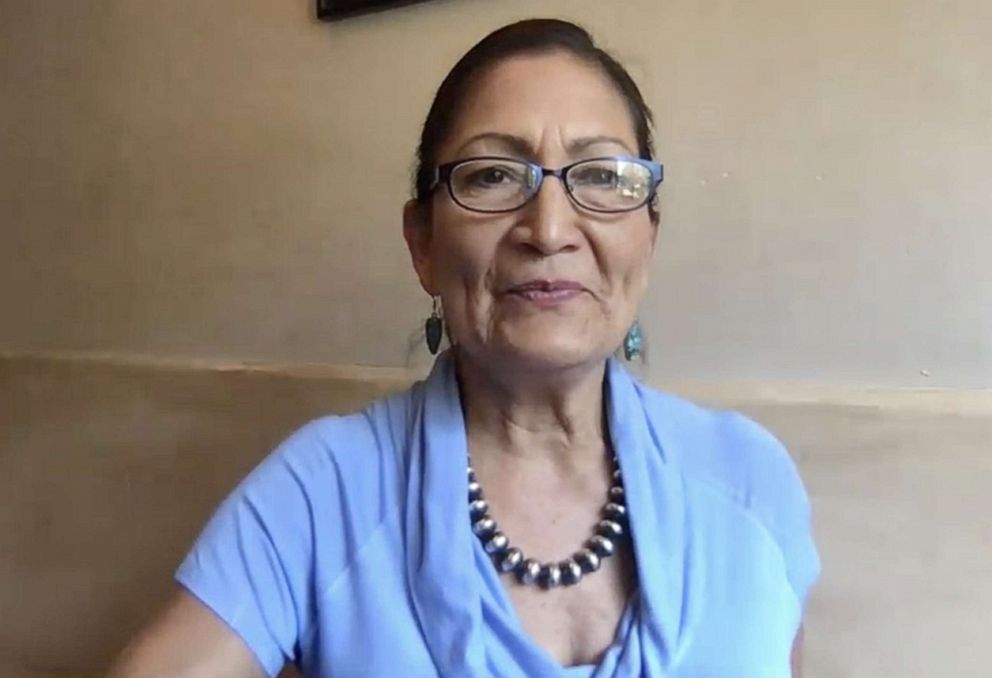 PHOTO:  “[We] have an obligation to stand up for everyone," Rep. Debra Haaland of New Mexico said. "It’s American to stand up for each other… for the least among us.”