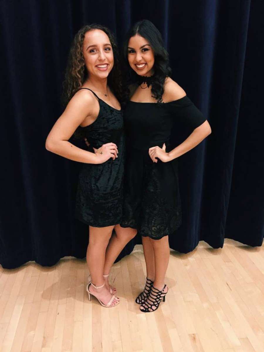 PHOTO: College roommates Roaya Jannatipour (left) and Nissma Bencheikh (right) found out that their mothers were best friends and that they knew each other as babies.
