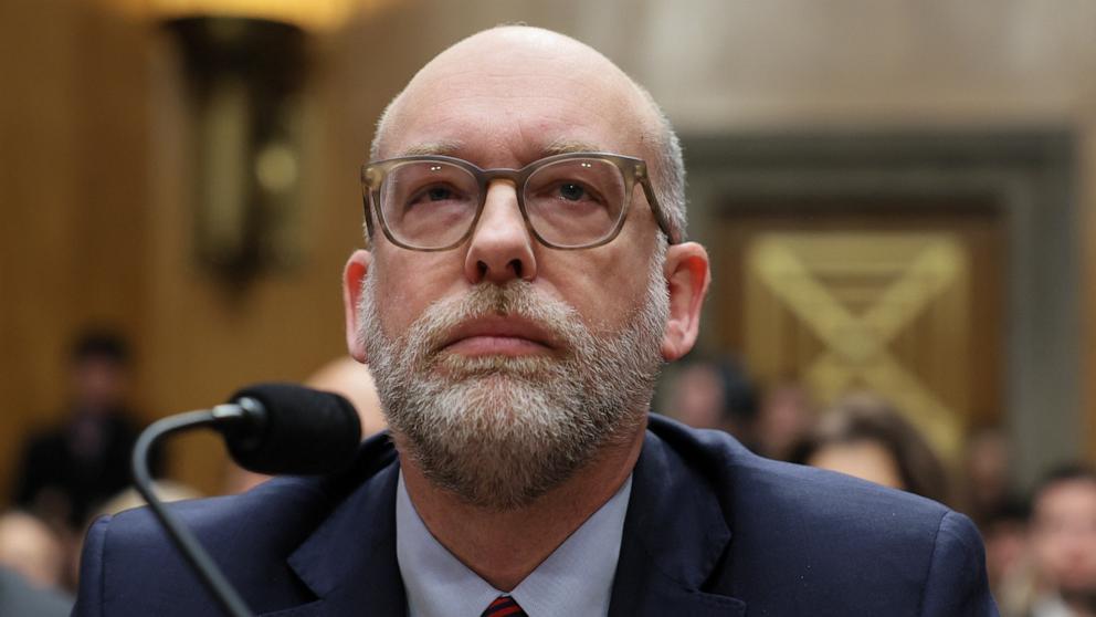 PHOTO: Russell Vought arrives to testify before a US Senate Homeland Security and Governmental Affairs Committee hearing on his second nomination to be OMB director, on Capitol Hill in Washington, Jan. 15, 2025. 