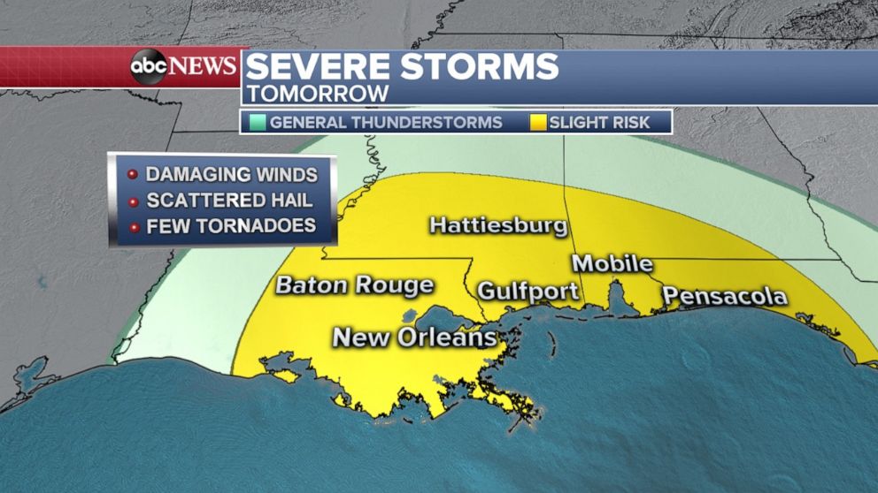 PHOTO: Thursday severe outlook