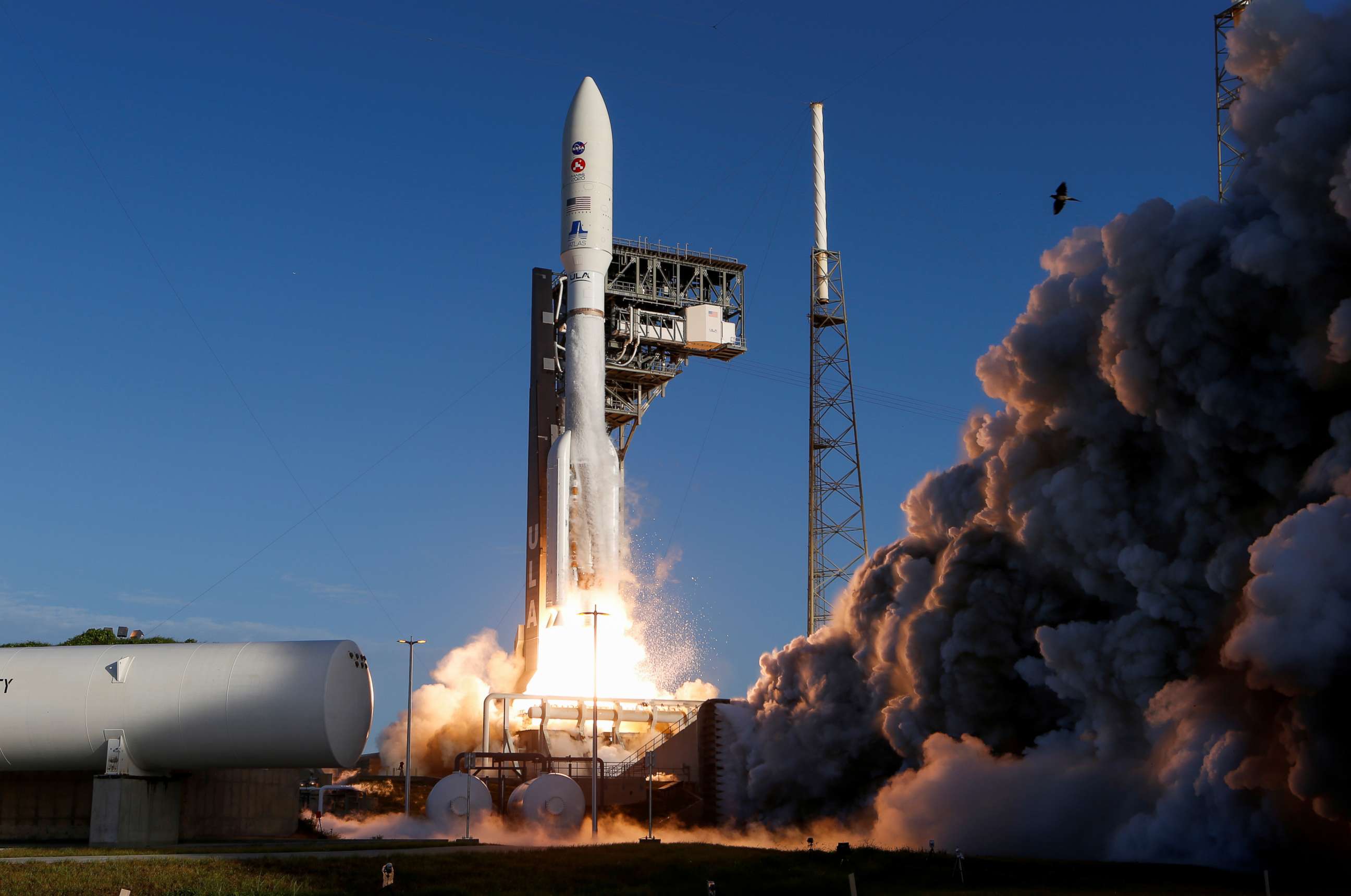 PHOTO: A United Launch Alliance Atlas V rocket carrying NASA's Mars 2020 Perseverance Rover vehicle lifts off from the Cape Canaveral Air Force Station in Cape Canaveral, Florida, U.S. July 30, 2020.