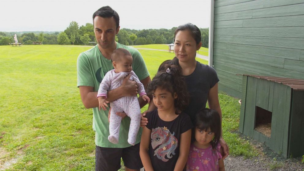 PHOTO: Kevon and Annie Saber with their children, Sophie, Ella and Audrey (left to right). The family attended Bearfoot Republic Camp this past summer. 