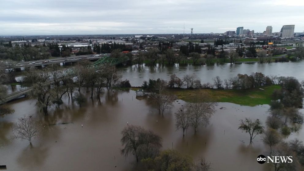 Drone Footage Shows Sacramento Area Flooding Video ABC News