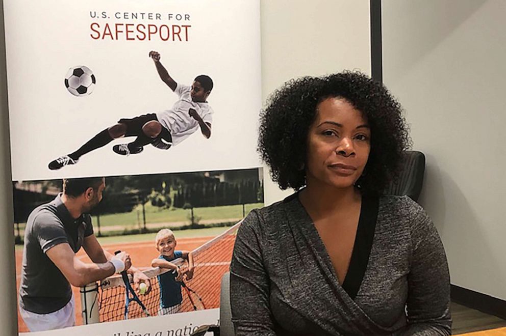 PHOTO: Ju'Riese Colon, the CEO for the U.S. Center for SafeSport, talks about the challenges facing her organization at their headquarters in Denver, Monday, Sept. 16, 2019. 