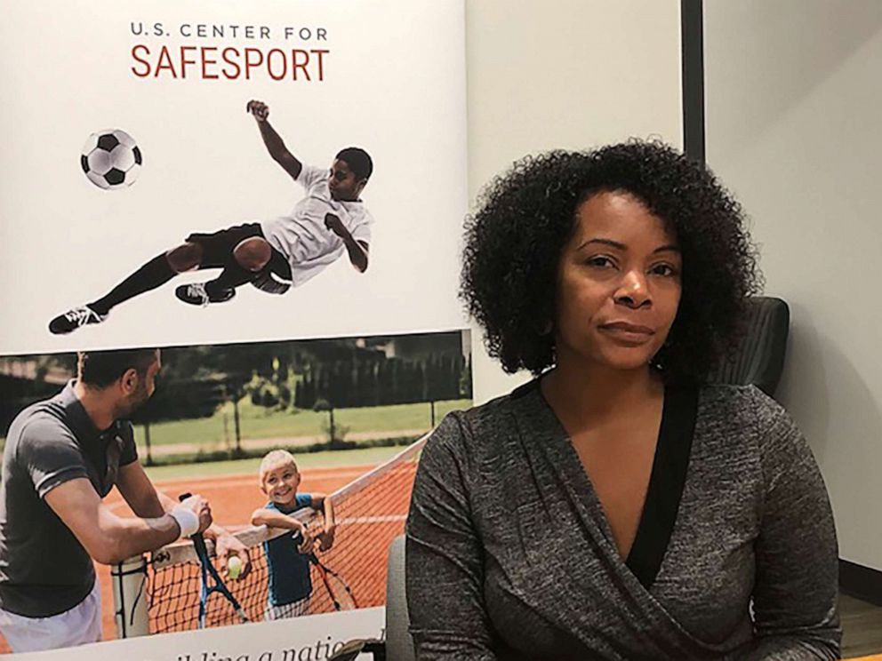 PHOTO: JuRiese Colon, the CEO for the U.S. Center for SafeSport, talks about the challenges facing her organization at their headquarters in Denver, Monday, Sept. 16, 2019.