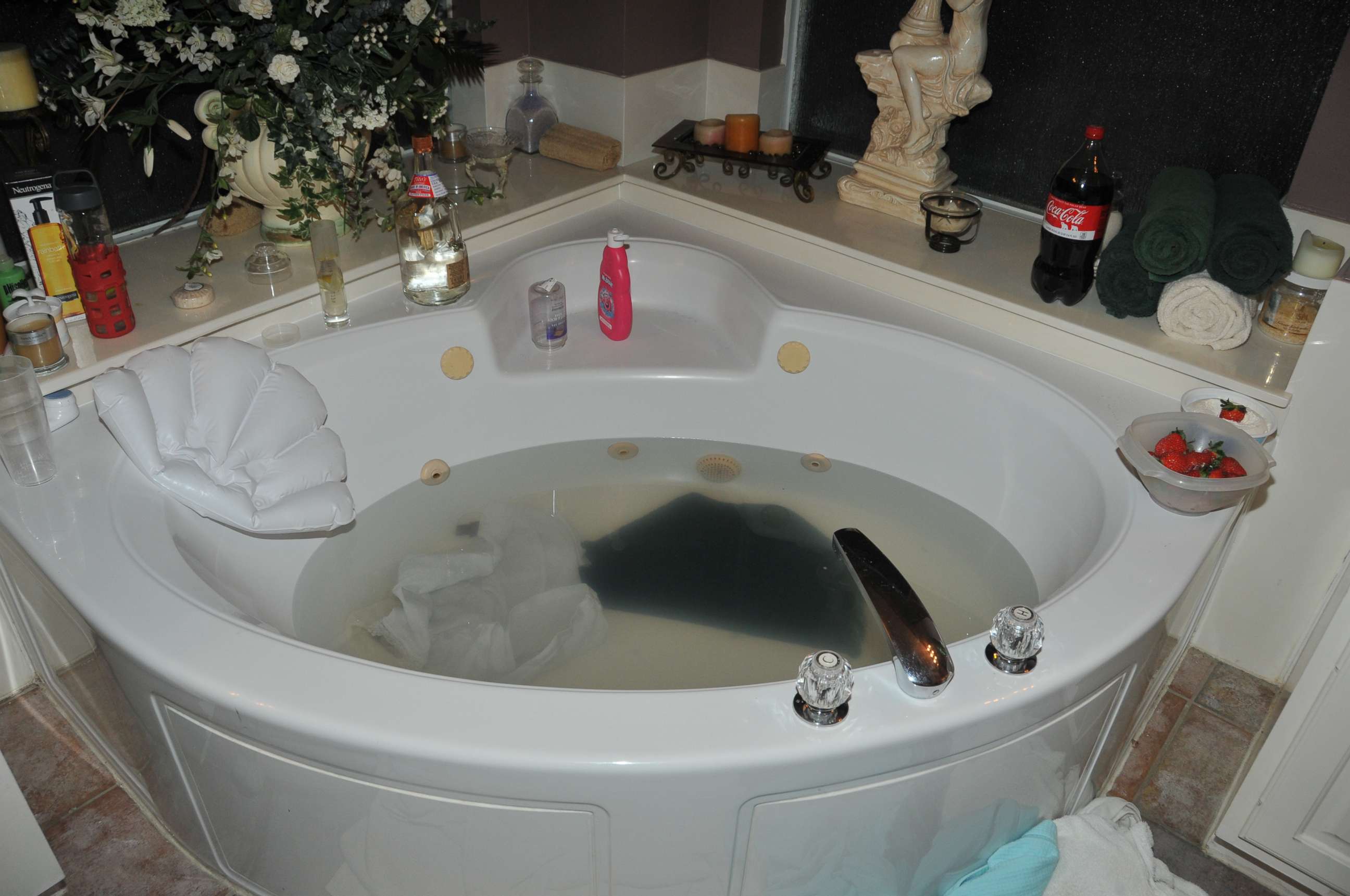 PHOTO: Police found a kitchen knife and a blouse in the Melgars'' jacuzzi after the murder of Jim Melgar.