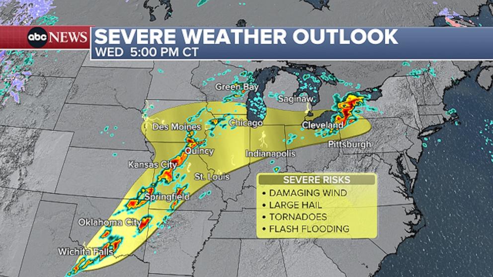 PHOTO: Severe weather outlook for Wednesday, April 15, 2026.