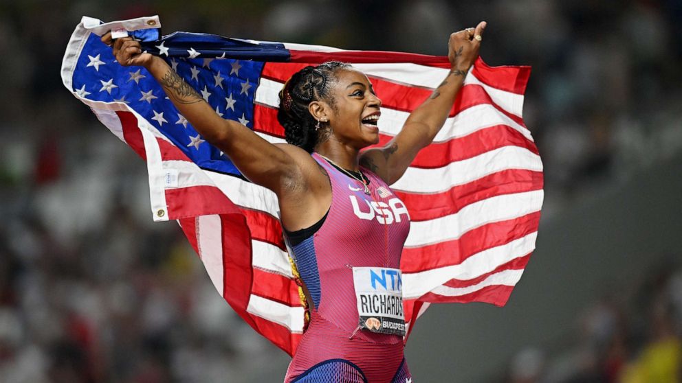 Sha'Carri Richardson sprints to world championship record with gold in